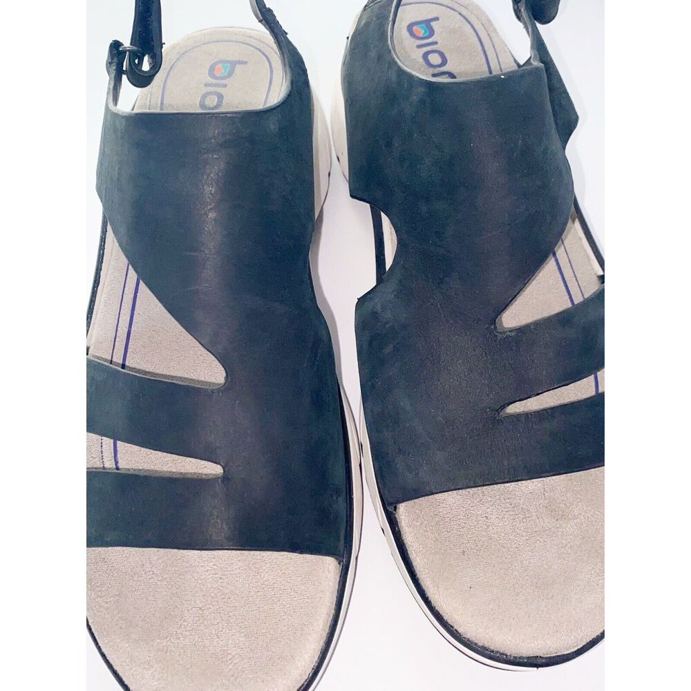 BIONICA Akela Sandals Womens 9 Black White Strappy Outdoor Casual Comfort Sporty - Picture 12 of 14